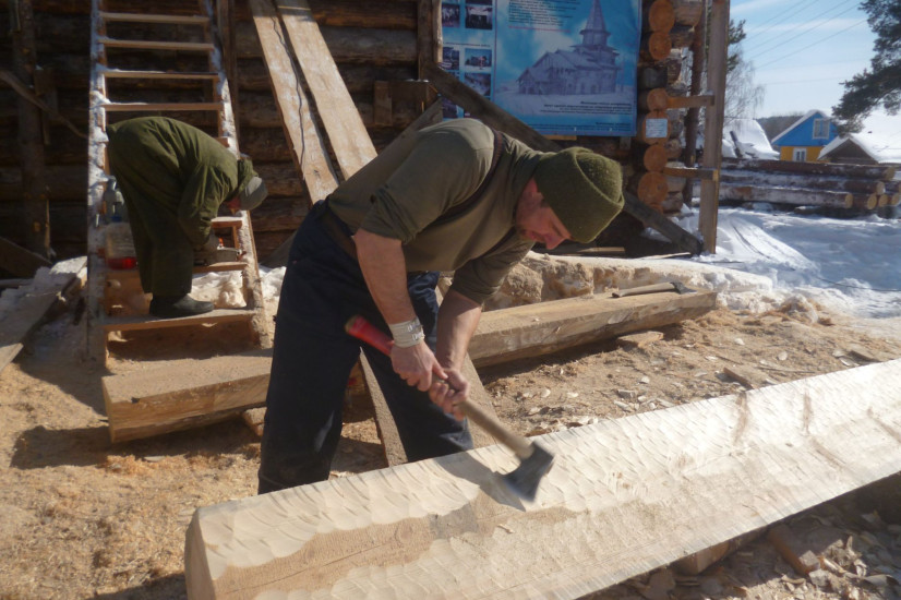 Реставрация церкви Введения Пресвятой Богородицы в селе Ромашево Тарногского района, 2018. Фото vk.com/romashevo.sobor